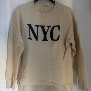 Abound Cream NYC Crewneck Sweater